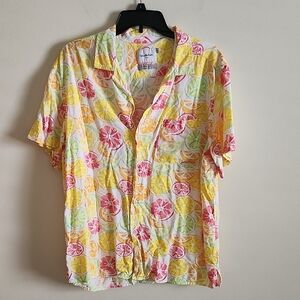 Goodfellow & Co Citrus Pattern Unisex Button Front Shirt